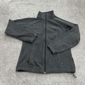 Columbia Benton Springs Fleece Jacket Womens Small Gray Full Zip Outdoor Hiking